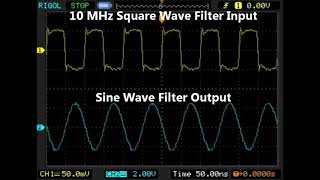 10 MHz Low Pass Filter Performance Test with Oscilloscope [upl. by Pelag]