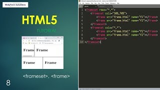 html frameset tag  html5 tutorial  8 [upl. by Brigham697]