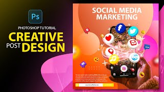 Trendy Social Media Design Tutorial  Create Stunning Graphics in Photoshop  Easy Tips [upl. by Eiraminot]