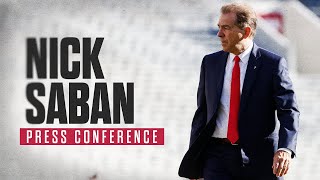 Watch Coach Sabans Monday Press Conference presented by Alabama Roofing Professionals [upl. by Butterfield]