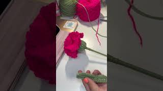 Crochet carnation trusttheprocess crochet shorts carnations [upl. by Hittel]