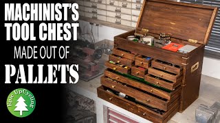 Machinists Tool Chest Made From Scrap Pallets [upl. by Astri]