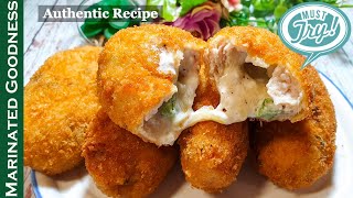 Crispy Chicken Mayo Croquettes Recipe  Make amp Freeze Ramzan 2020 Recipe by Marinated Goodness [upl. by Eihs]