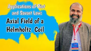 Applications of Biot and Savart Law Axial Field of Helmholtz Coils  Electrodynamics [upl. by Yettie609]