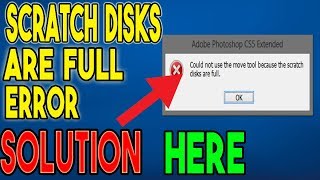 PHOTOSHOP SCRATCH DISKS ARE FULL ERROR SOLUTION FIXSCRATCH DISK FULL IN PHOTOSHOPTELUGU [upl. by Idnor]