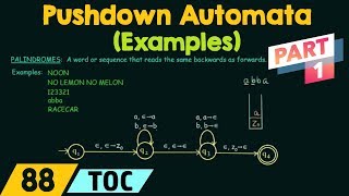 Pushdown Automata Example  Even Palindrome Part 1 [upl. by Obidiah396]