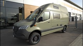 Unter 35to Mercedes Sprinter Wohnmobil 4x4 HRZ Safari 2021 Offroad Expeditions Weltreisemobil [upl. by Adnawyek]