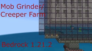 Mob Grinder or Creeper Farm Bedrock 1212 [upl. by Aiden207]