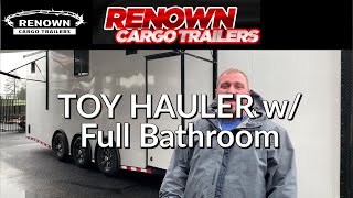 2021 Enclosed Cargo Trailer TOY HAULER with Bathroom amp Upgrades  Renown Cargo Trailers  Rock Solid [upl. by Lener]