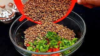 Cuisine Marocaine  La Célèbre Salade de Lentilles🔝👌 ASMR RECIPE [upl. by Llertnac]