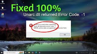 Fix  Unarcdll Returned an Error Code 1  Error Occured When Unpacking [upl. by Pooi]