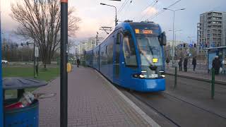 Poland Kraków tram 18 ride from Lipińskiego to Kampus UJ [upl. by Enatan]