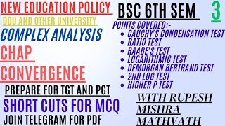 Cauchys condensation test  Ratio test  Raabes test  logarithmic test  ddu  mcq  mathvath [upl. by Thurlough288]