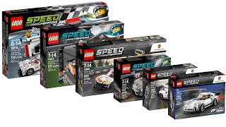 All LEGO Speed Champions Porsche sets 2015  2022 CompilationCollection Speed Build [upl. by Auqinal286]