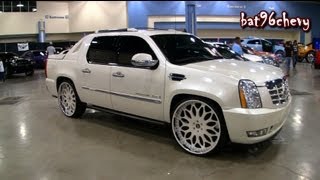 ALL WHITE Cadillac Escalade EXT on 28quot Forgiatos Wheels  1080p HD [upl. by Lednahs]