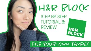 File Your Own Taxes Online in 2022 with HampR Block  Step by Step EASY Tutorial and WalkThrough [upl. by Attelrahs]