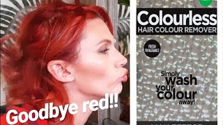 GOODBYE RED REVOLUTION COLOURLESS DYE REMOVER [upl. by Alocin]