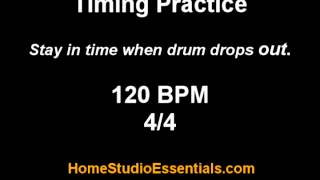 120 BPM Drum Loop To Practice Musical Timing [upl. by Jemima]