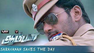 Saravanan Saves The Day  Aambala  Movie Scenes  Vishal  Sundar C [upl. by Eirojram]