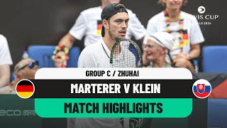 Maximilian Marterer v Lukas Klein Highlights  Germany v Slovakia Davis Cup 2024 Finals Group Stage [upl. by Giraldo]