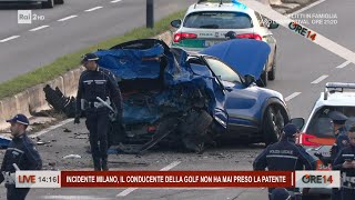 Incidente Milano il conducente della Golf non ha mai preso la patente  Ore 14 del 02112023 [upl. by Koetke]