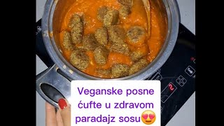 Veganske posne ćufte u zdravom paradajz sosu😍 [upl. by Dolora]