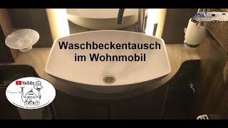 Wohnmobil Tuning Waschbeckentausch [upl. by Tnilf]