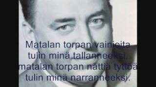 Matalan Torpan Balladi  Olavi Virta lyrics [upl. by Enetsirk322]