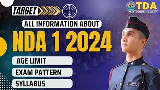 NDA 1 2024 Complete Information  Age Limit  NDA Form Fill Up 2024 [upl. by Emad]