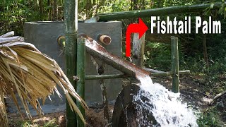 NEW WATER SYSTEM guide water by Fishtail Palm  Primitive Skills  Ep138 [upl. by Nylsor913]