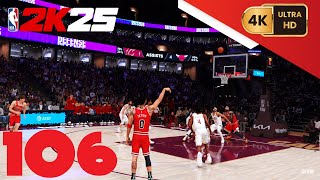 NBA 2K25 My Career PC 4K EP106 2nd Year Key Game Bulls  Cavaliers [upl. by Ayotahs]