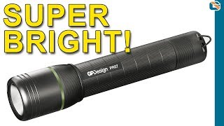 GPDesign PR57 Rechargeable Super Bright Flashlight Review [upl. by Aileme]