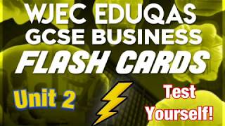 Unit 2  Revision Flash Cards  WJEC Eduqas GCSE Business [upl. by Fante411]