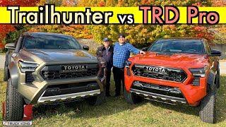 2024 Toyota Tacoma TRD Pro vs Tacoma Trailhunter  Which One Would We Buy [upl. by Marius]