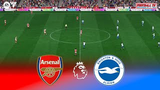 Arsenal vs Brighton  Premier League 2425  Full Match All Goals  FC 24 Gameplay [upl. by Tabor]