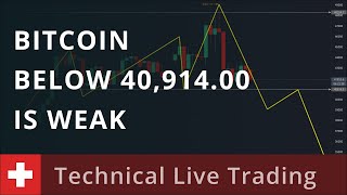 Technical Live Trading 1801 Bitcoin below 4091400 is weak [upl. by Gollin]