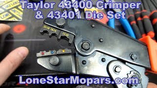 Toolbox Talk Taylor 43400 Professional Wire Crimp Tool amp 43401 Die Set [upl. by Leatri348]