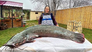 Cooking Huge Fish Beef Kutab and PITI Dish in the Village House [upl. by Peony]