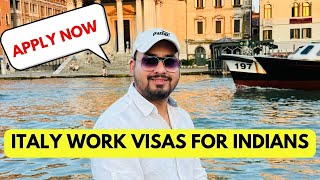 ITALY WORK VISA FOR INDIANS  IN HINDI [upl. by Dreeda]