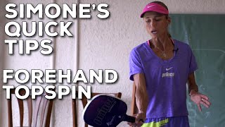 Coach Simone  Quick Tip  Forehand Topspin Drills at Home [upl. by Redyr]