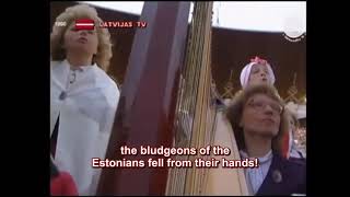 Latvian Song Festival 1990  quotBeverīnas dziedonisquot ENGLISH subtitlestranslation [upl. by Eelano]