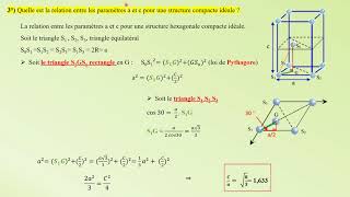 03 Exercice de TD cristallochimie smp et smc4 Structure Hexagonale [upl. by Venezia]