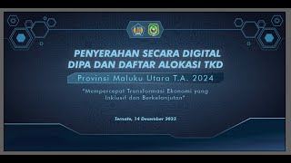 Penyerahan Secara Digital DIPA dan Daftar Alokasi TKD Tahun Anggaran 2024 [upl. by Vigen]