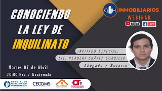 Webinar quotConociendo la ley de inquilinatoquot [upl. by Nob]