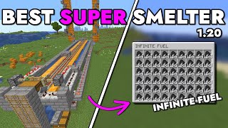 Minecraft Super Smelter 121  64 Furnaces Auto Fuel [upl. by Fionnula979]