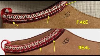 UGG Tazz real vs fake How to spot fake UGG Tazz slippers [upl. by Nev2]