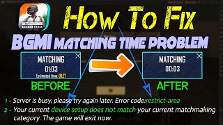 HOW TO FIX  BGMI Error Coderestrictarea  Device setup does not match  Matching time problem [upl. by Atinehs]