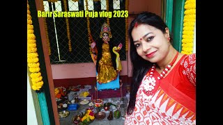 Saraswati Puja Vlog 2023 II Amader Barir Saraswati Pujo II Sarasati Puja 2023 II Sarosati Pujo [upl. by Wey704]