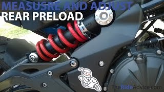 How to Measure and Adjust Rear Preload  Adjust Motorcycle Suspension [upl. by Baumbaugh634]