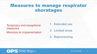 Technical and regulatory aspects of prolonged use reuse and reprocessing of respirators in periods [upl. by Atsocal]